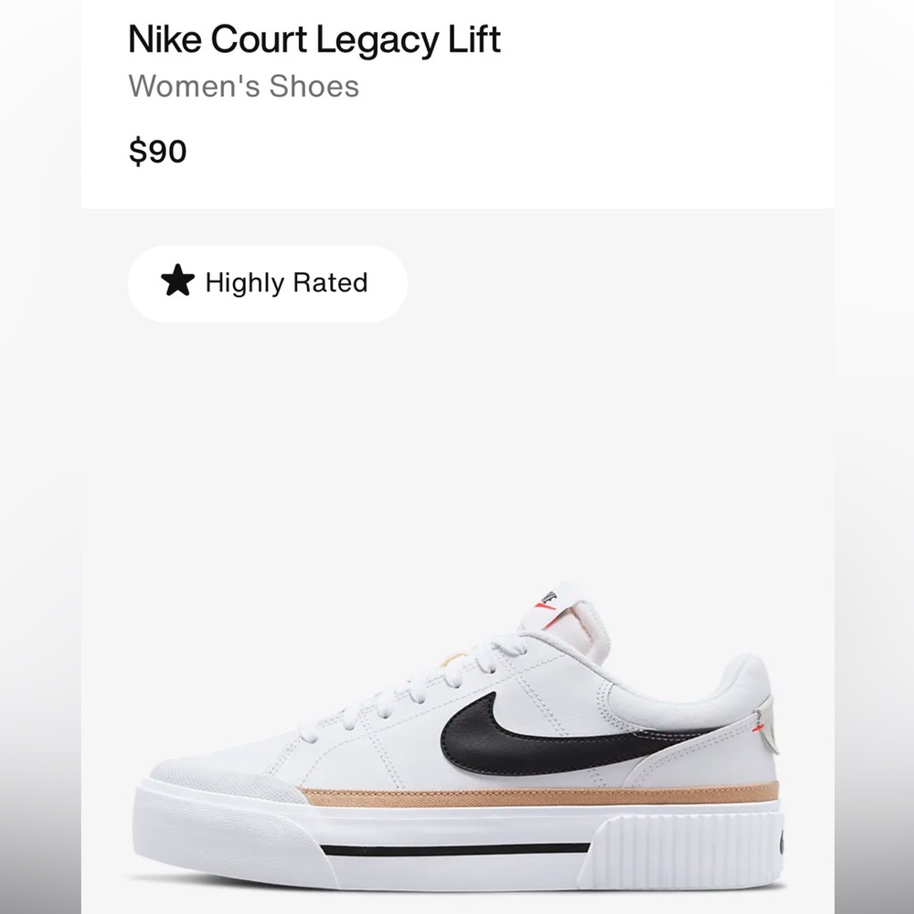 Nike platform tennis shoes